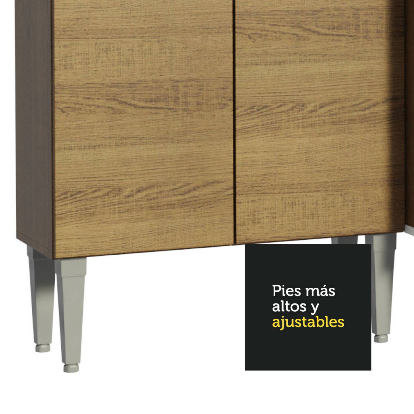 MUEBLE COCINA EN MELAMINA CARVALO  Muebles de cocina, Muebles cocina  melamina, Muebles aereos de cocina