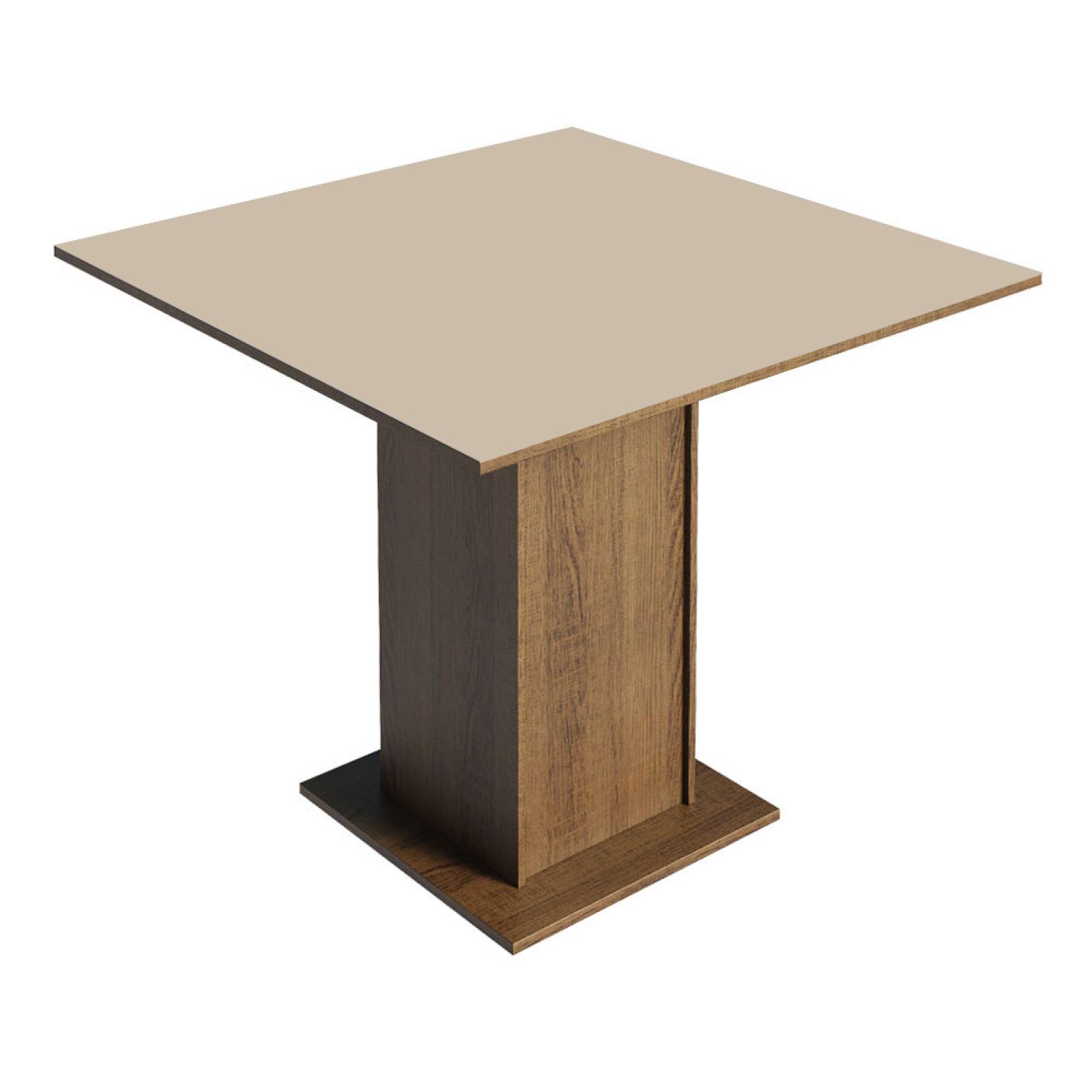 Juego de Comedor Madesa Livia Mesa con Tablero de Madera y 4 Sillas Marrón/Crema/Imperial