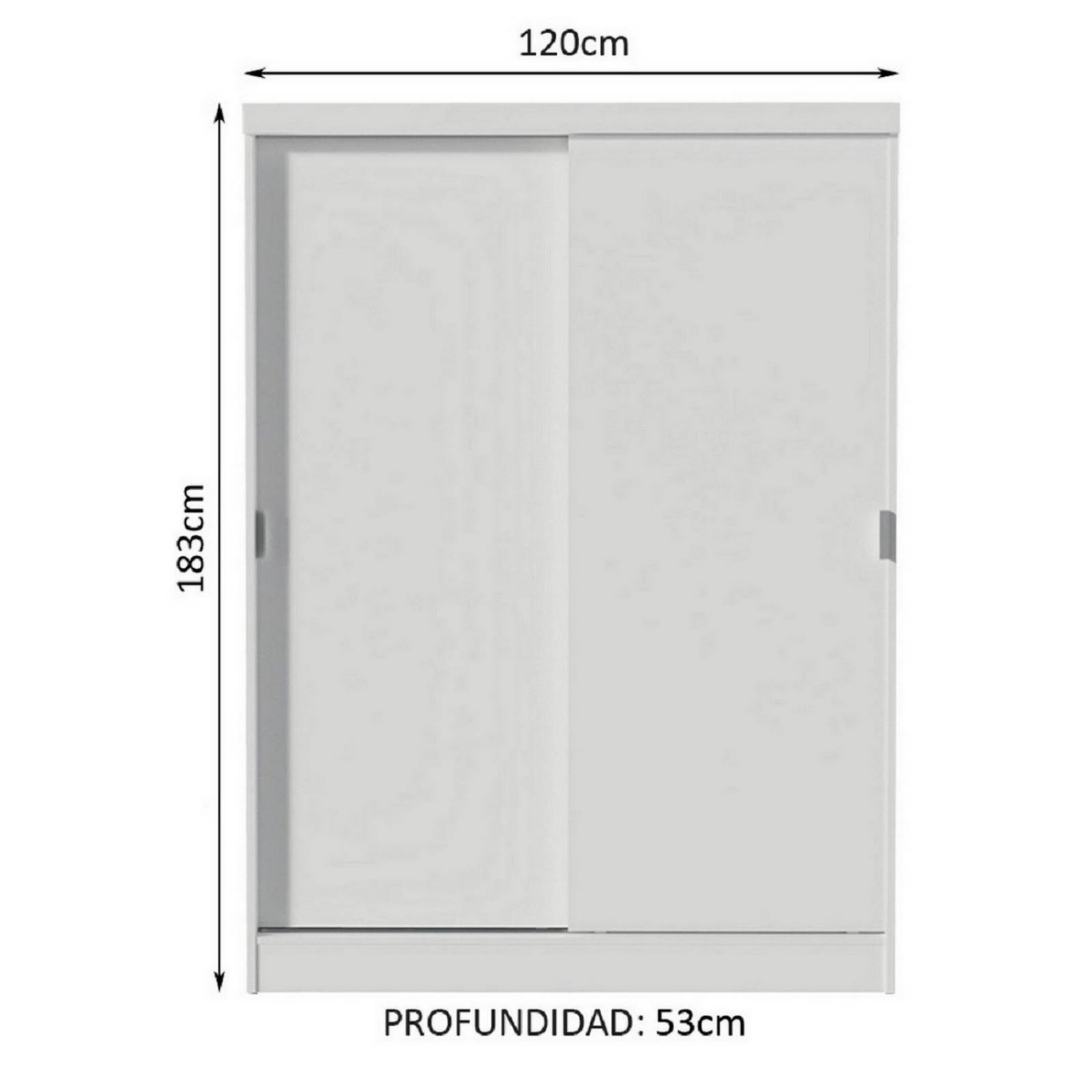 Ropero Madesa Luke 2 Puertas Correderas de Madera Marrón