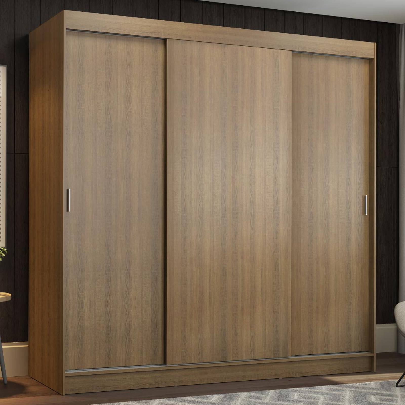 Ropero Madesa Reno 3 Puertas Correderas Marrón