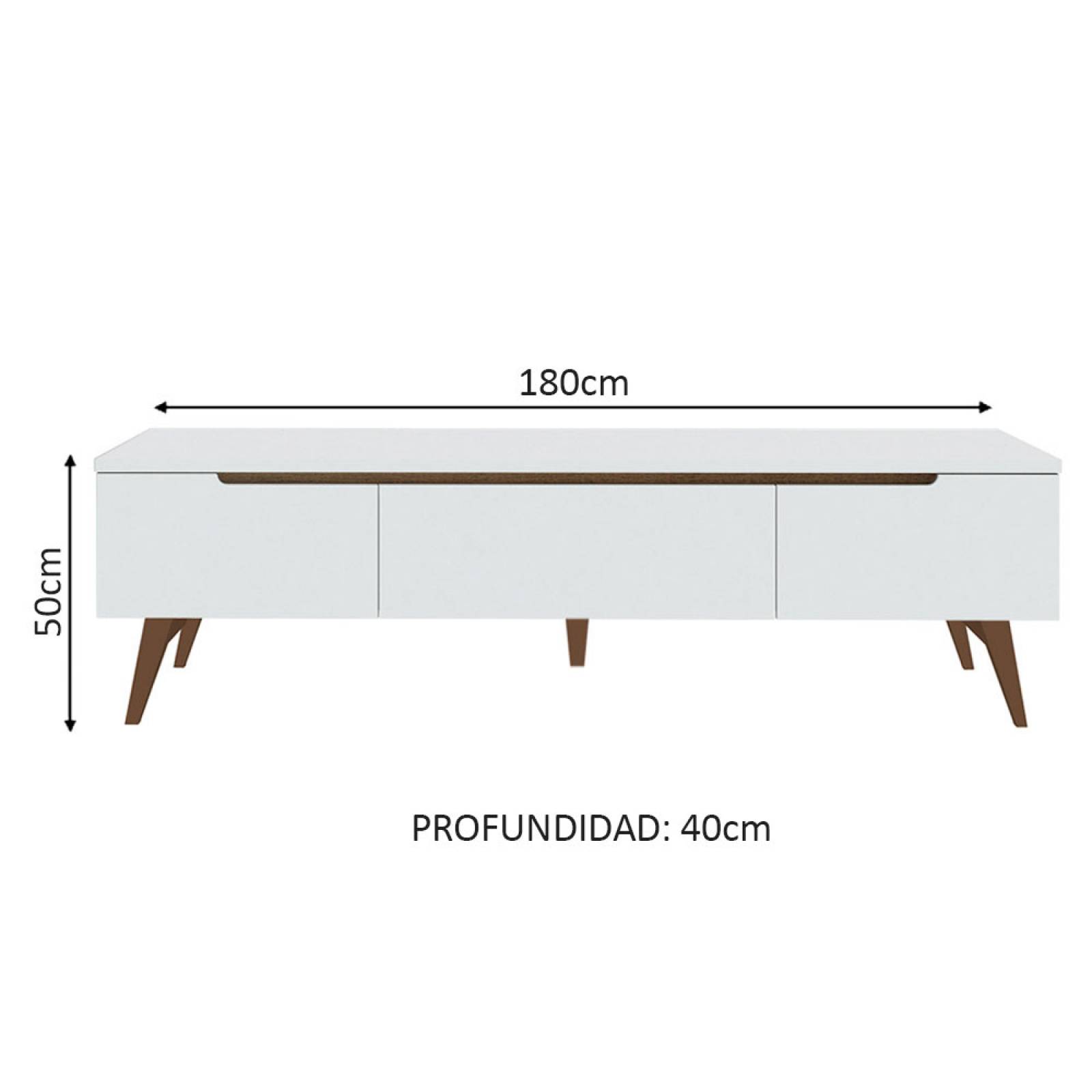 Mueble para Tv hasta 75 Pulgadas Madesa Reims 2 Puertas 1 Cajón - Negro