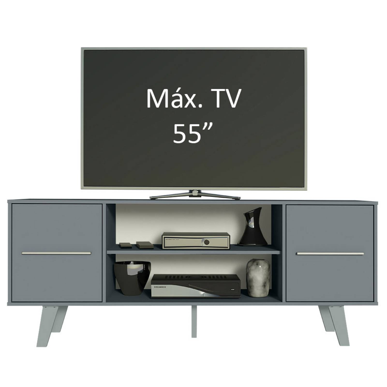 Mueble para Tv hasta 55 Pulgadas Madesa Copenhagen Gris