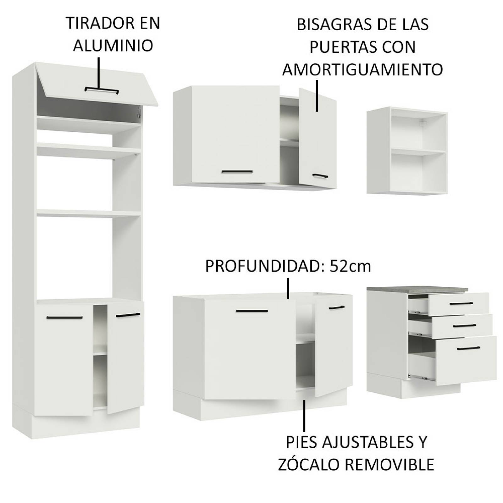 Mueble de Cocina Integral Agata Madesa 250cm 01