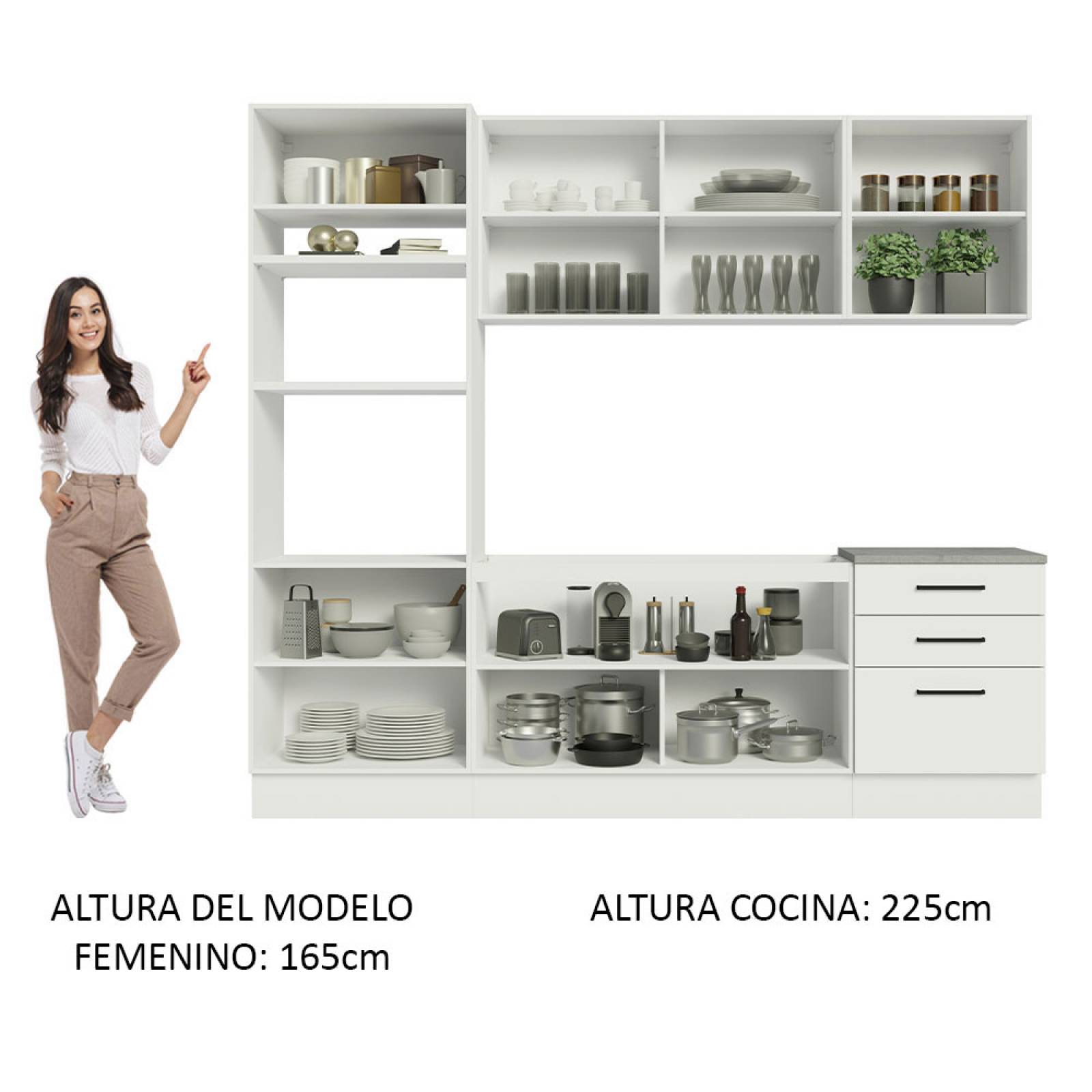 Mueble de Cocina Integral Agata Madesa 250cm 01
