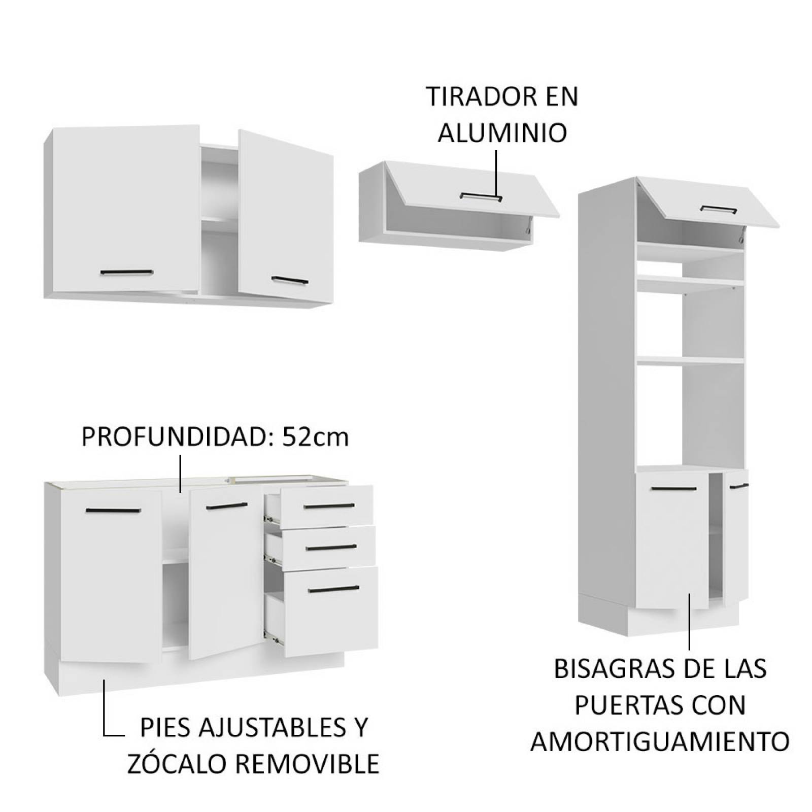 Mueble de Cocina Integral Agata Madesa 08 de 270cm