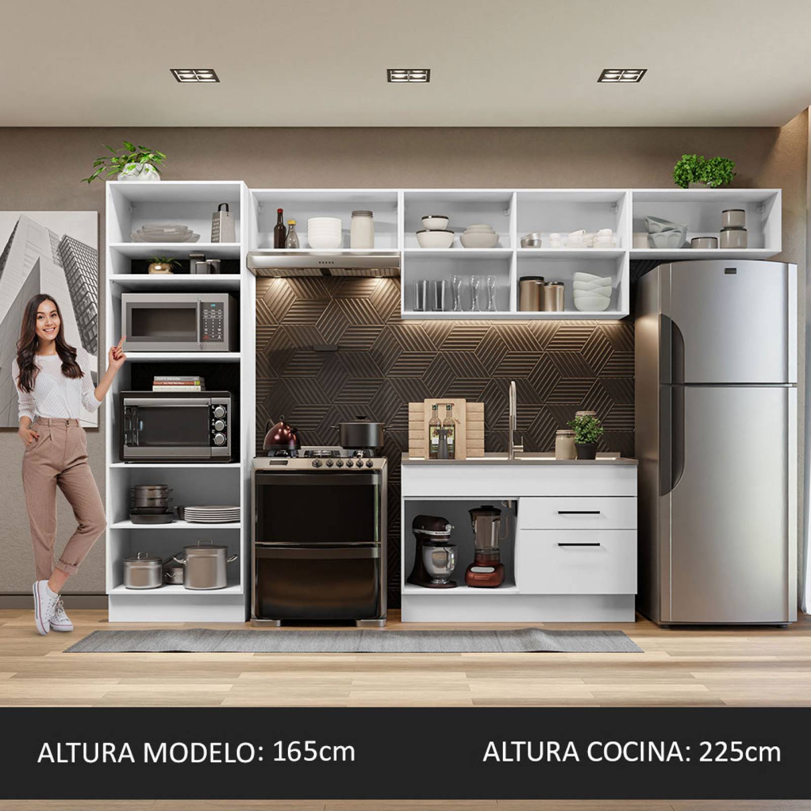 Mueble de Cocina Integral 350cm Agata Madesa 01