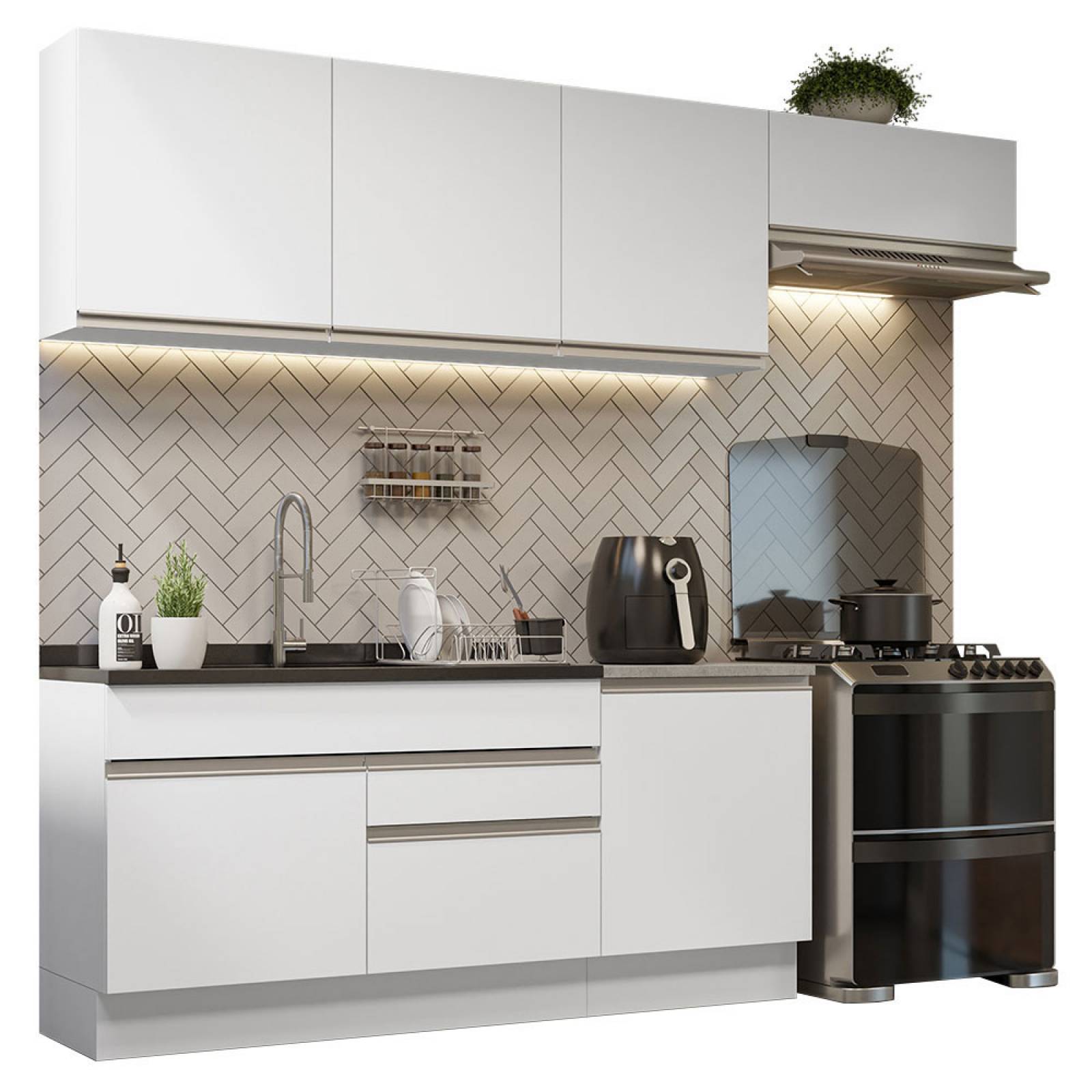 Mueble de Cocina Integral Madesa Glamy 260cm 03