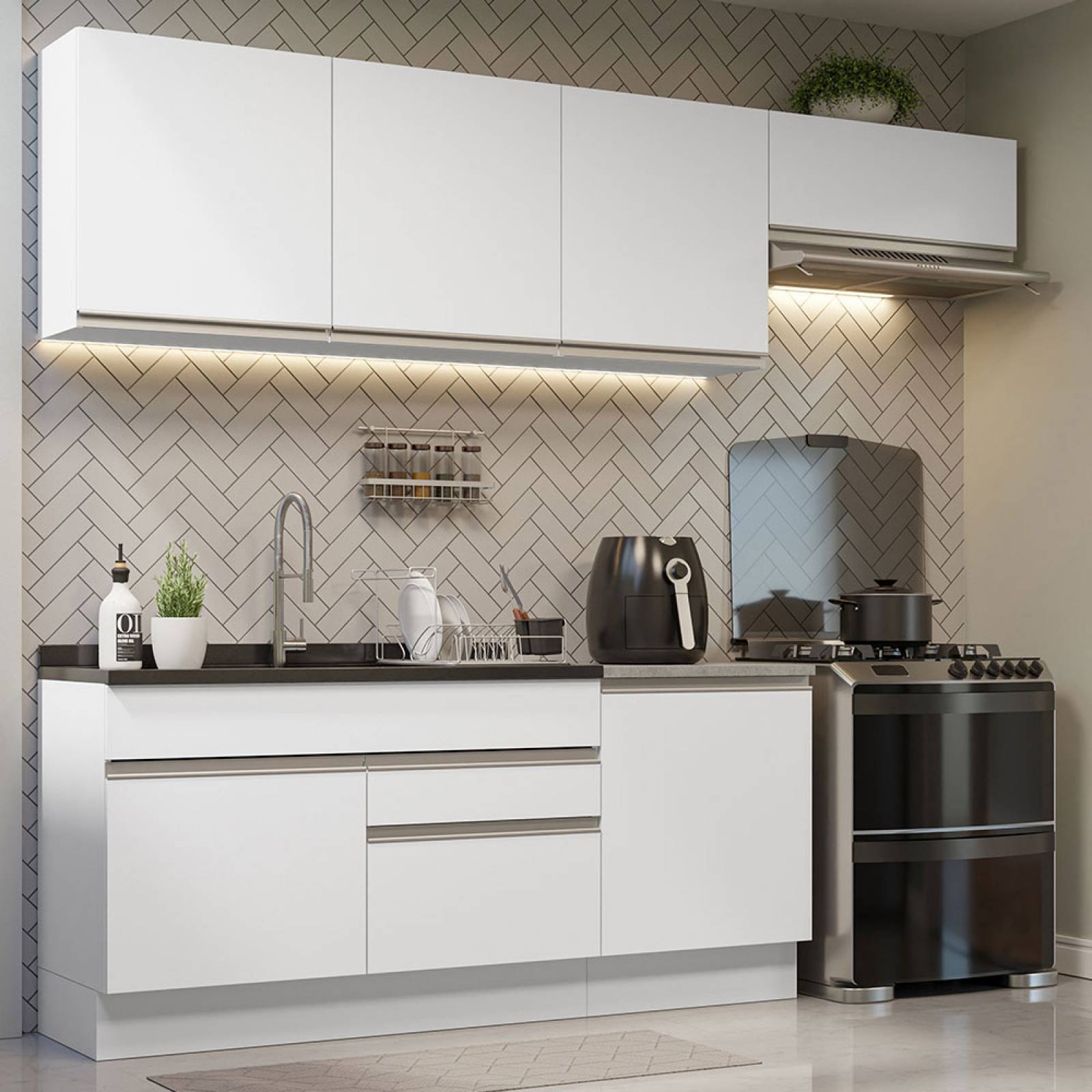 Mueble de Cocina Integral Madesa Glamy 260cm 03