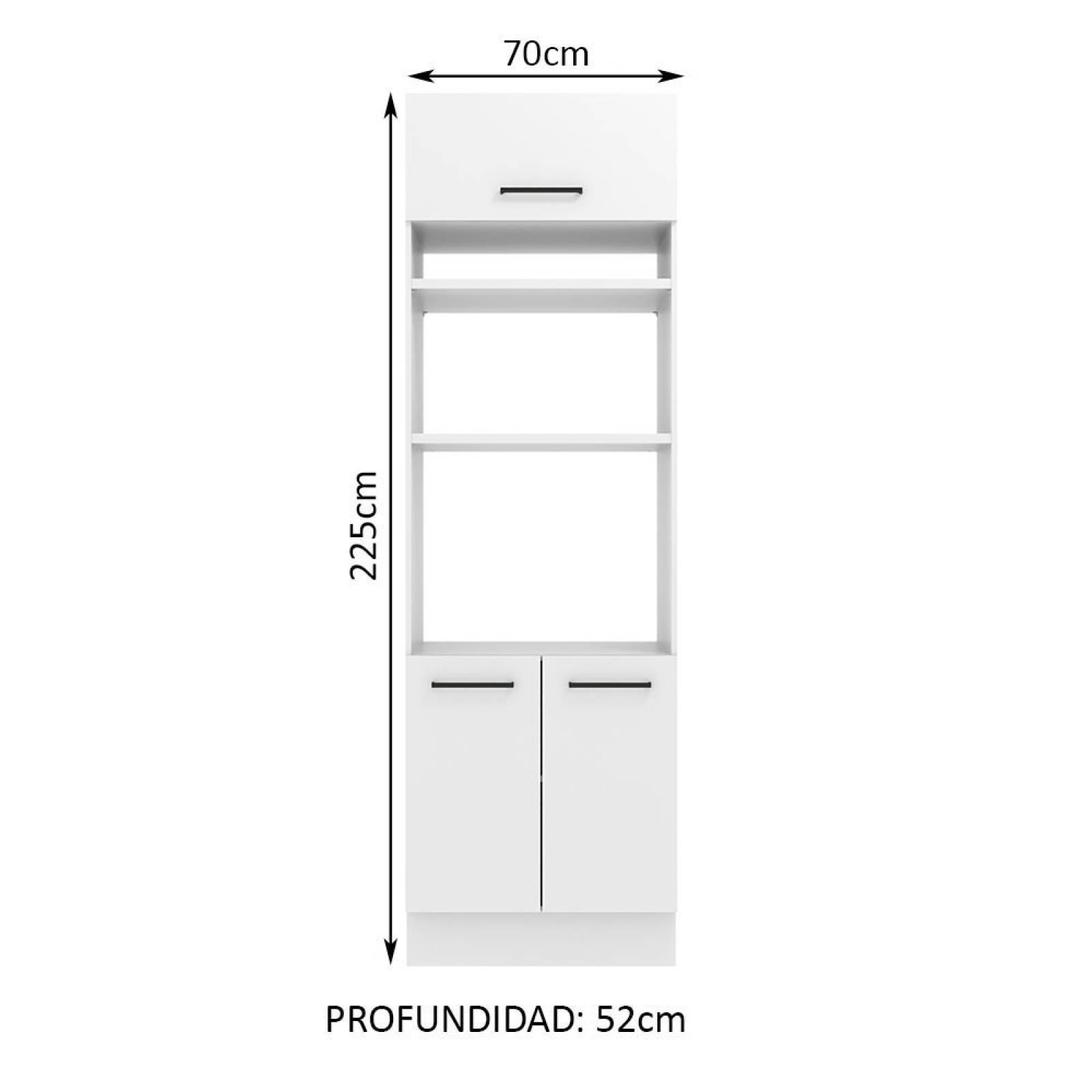 Mueble de Cocina para Horno y Microondas Madesa Agata 70 cm 3 Puertas