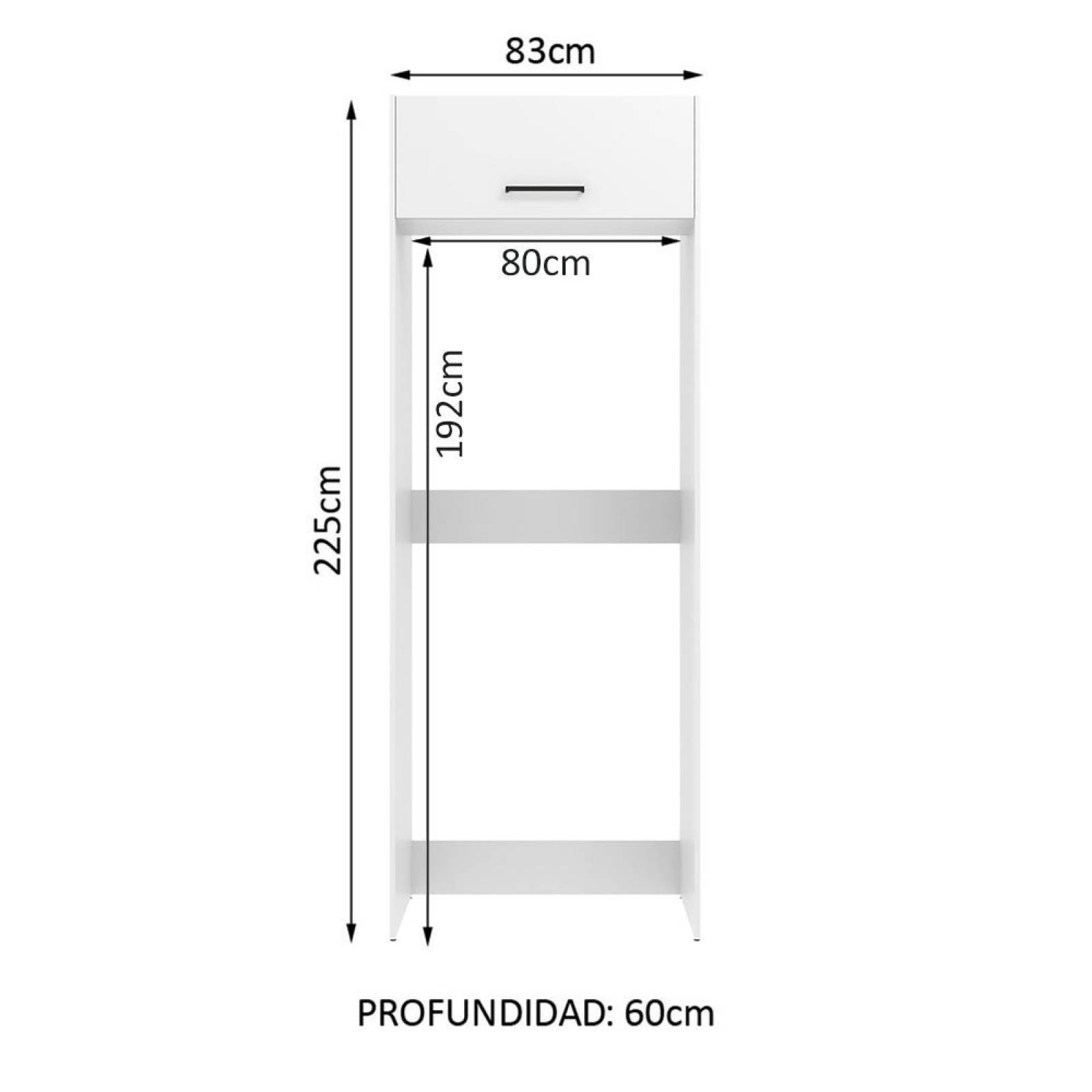 Mueble para Refrigerador Madesa Agata 1 puerta basculante