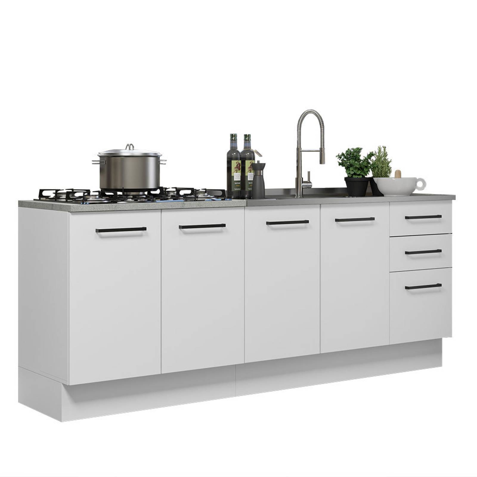 Kit 2 Muebles Cocina Madesa Agata (Sin Tablero y Fregadero)