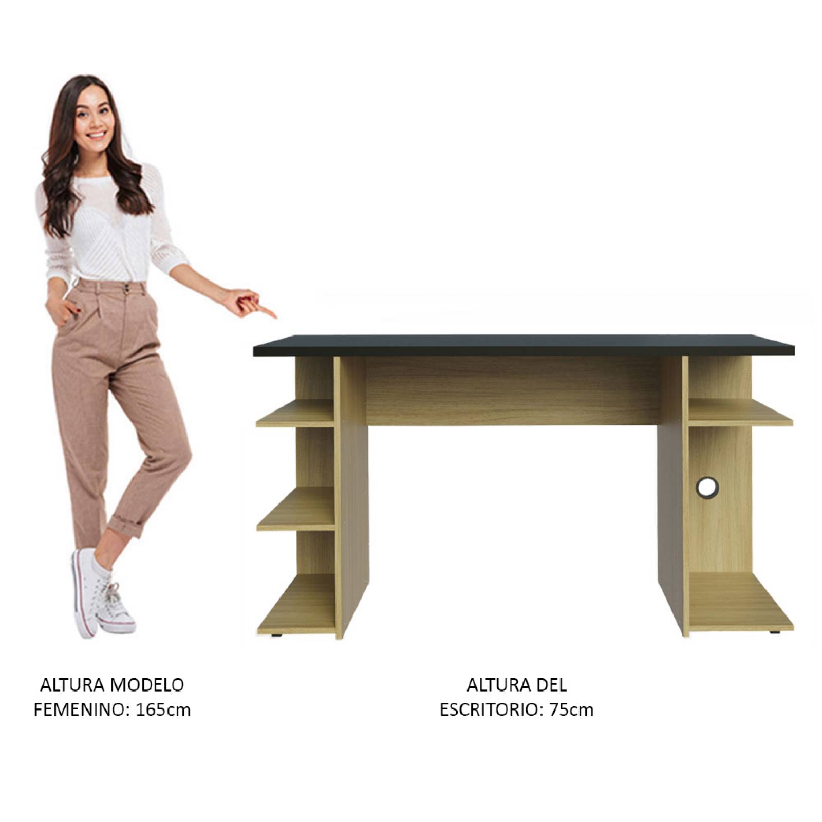 Escritorio Gamer Madesa 9409 Negro