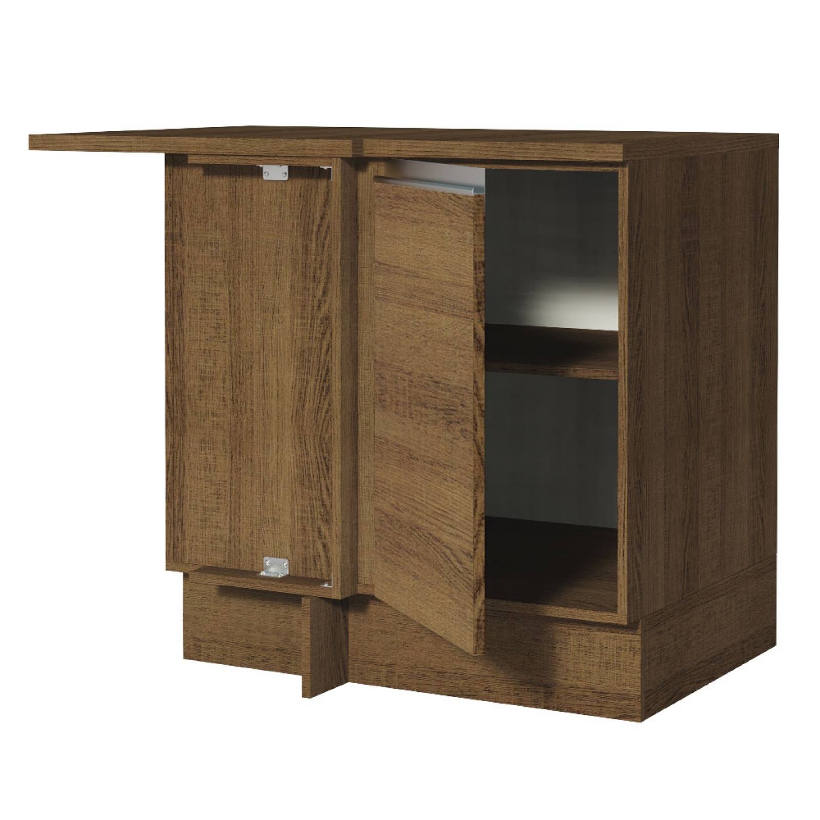 Mueble Inferior de Cocina Esquinero Madesa Glamy 1 Puerta Marron.