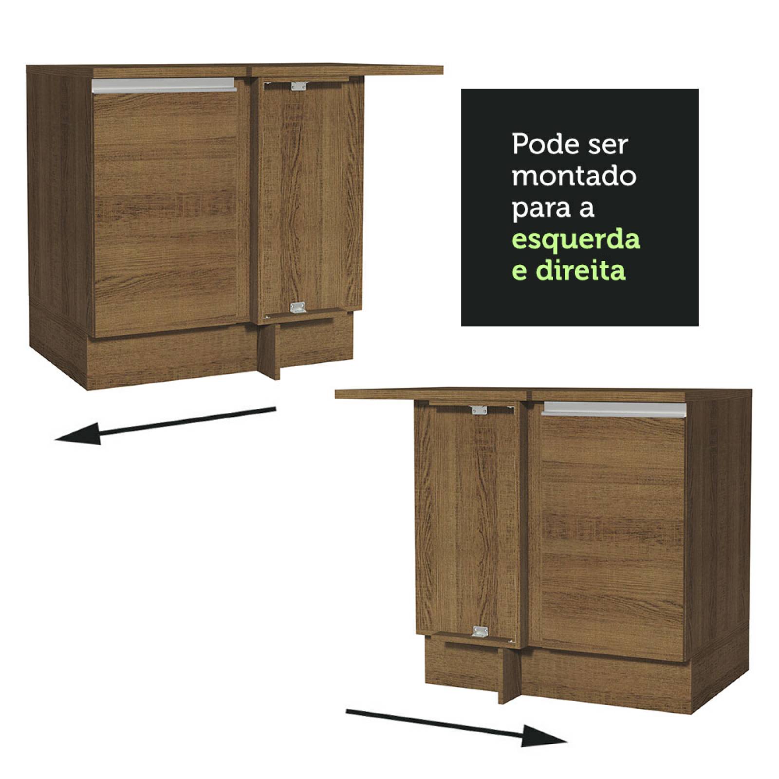 Mueble Inferior de Cocina Esquinero Madesa Glamy 1 Puerta Marron.
