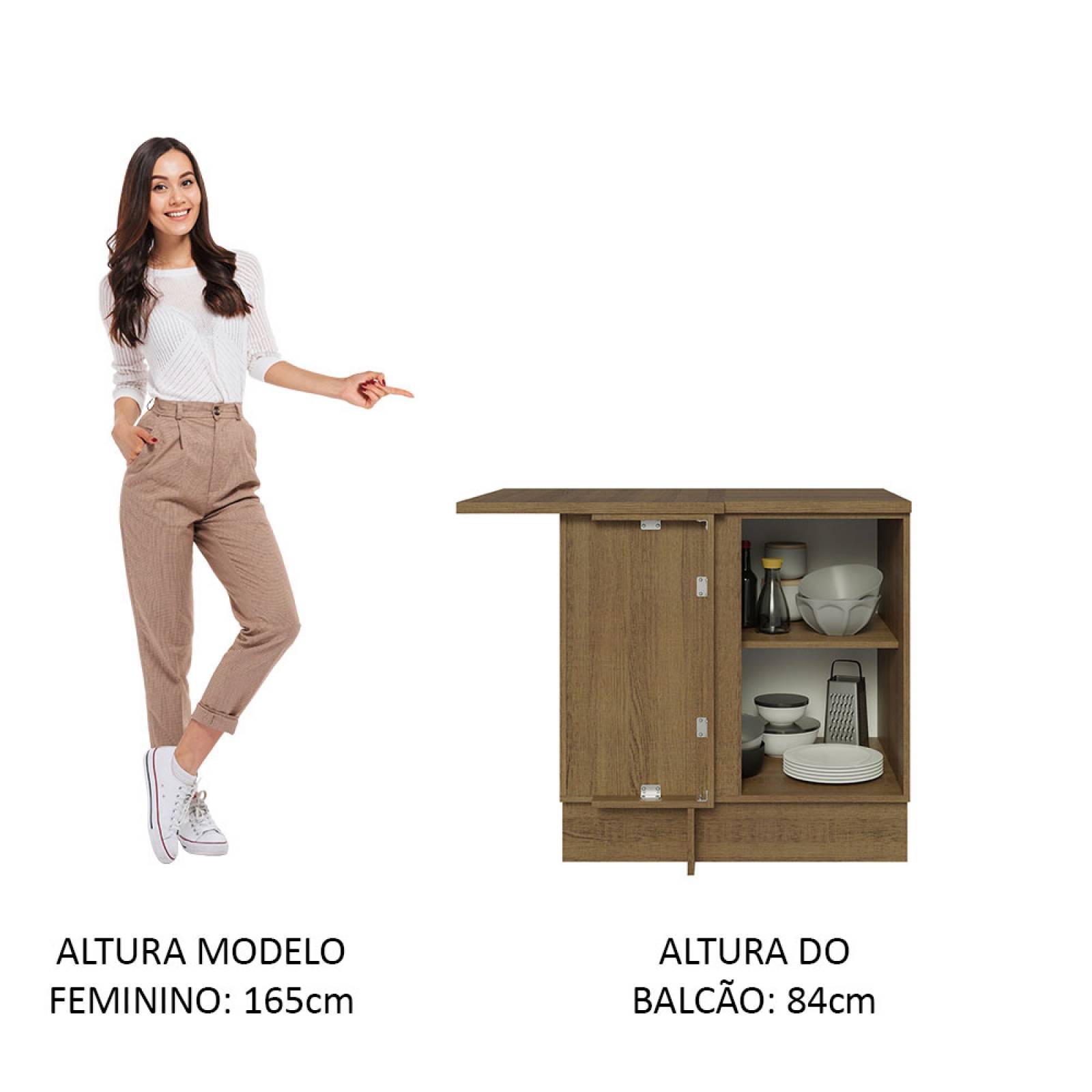Mueble Inferior de Cocina Esquinero Madesa Glamy 1 Puerta.