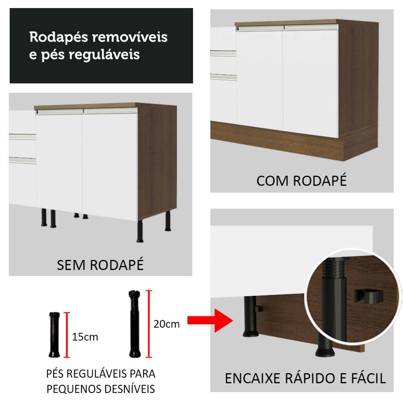 Mueble Inferior de Cocina Esquinero Madesa Glamy 1 Puerta.
