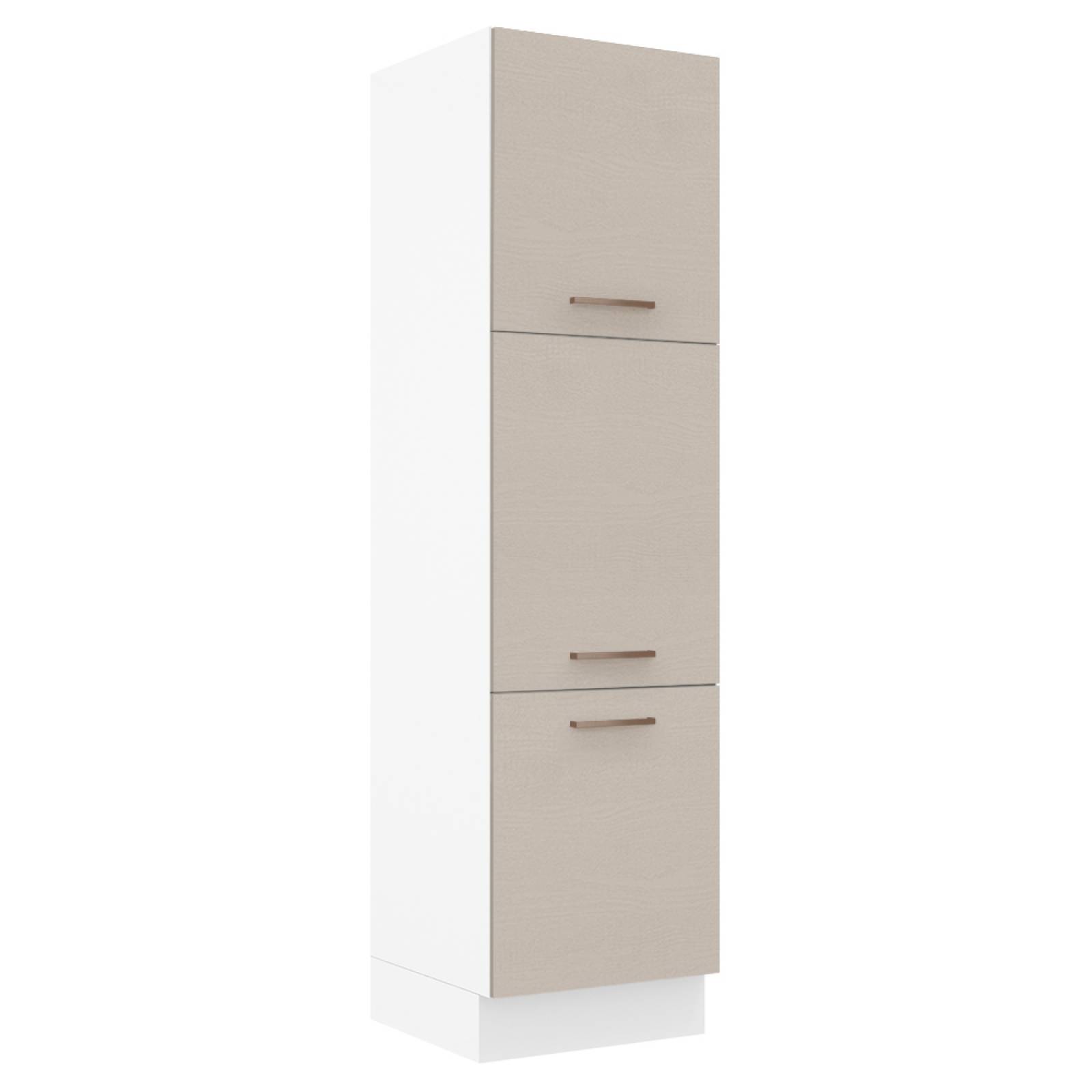 Mueble de Cocina Organizador 60 cm 3 Puertas Blanco/Crema Agata Madesa.