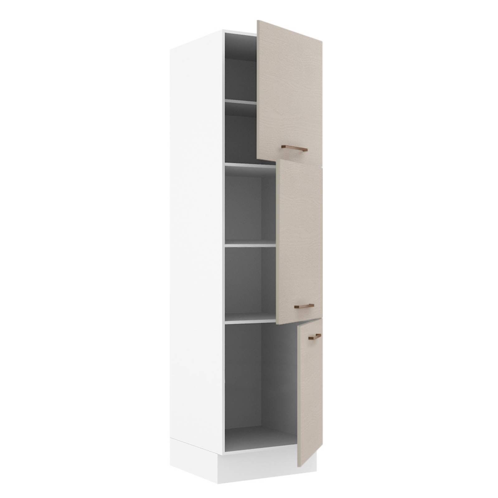 Mueble de Cocina Organizador 60 cm 3 Puertas Blanco/Crema Agata Madesa.