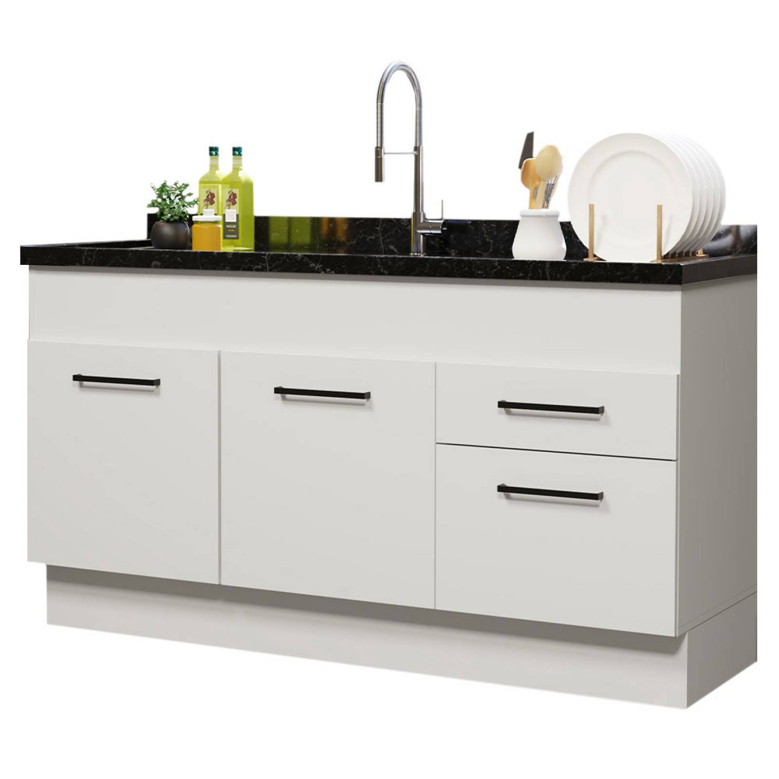 Mueble Inferior de Cocina Madesa Agata 150cm 2 Puertas y 2 Cajones BB