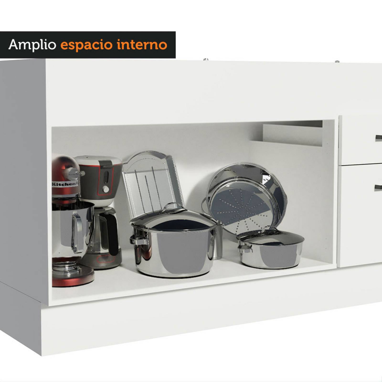 Mueble Inferior de Cocina Madesa Agata 150cm 2 Puertas y 2 Cajones BB