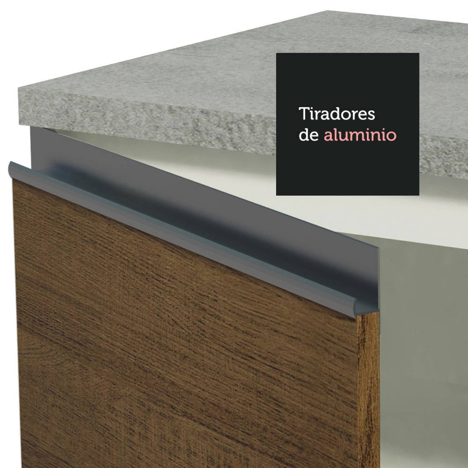 Mueble de Cocina Integral Esquinera 419cm Glamy Madesa 01