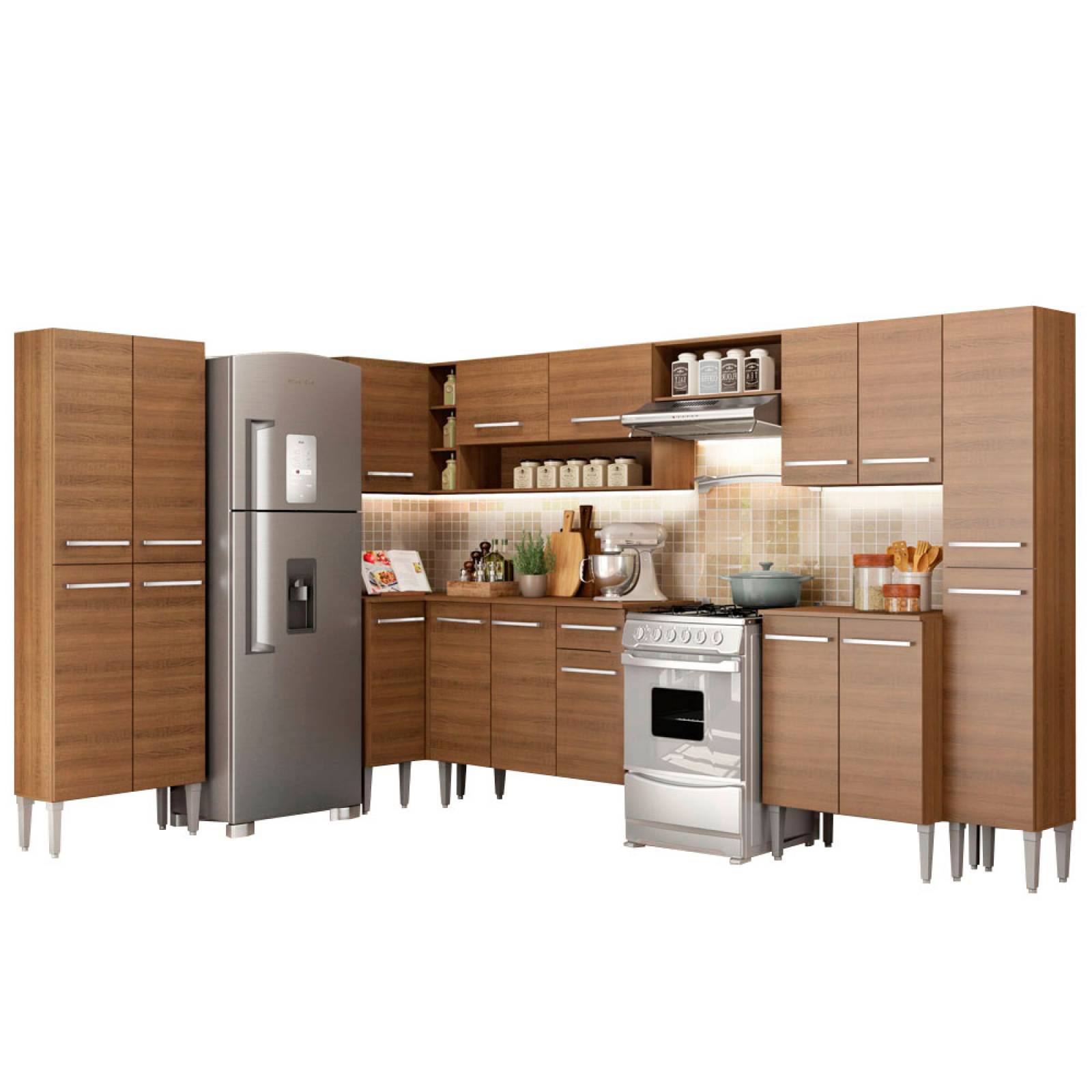 Mueble de Cocina Integral Esquinera 513cm Emilly Live Madesa 01