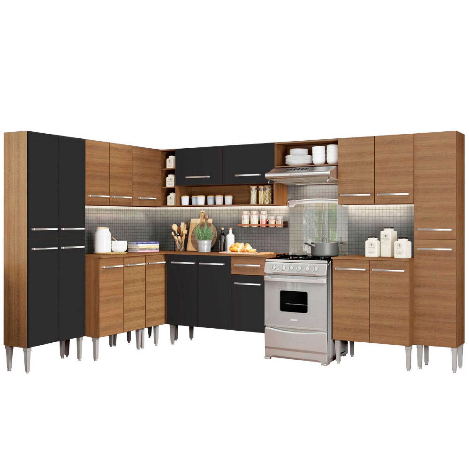 Mueble de Cocina Integral Esquinera 513cm Emilly Big Madesa 02