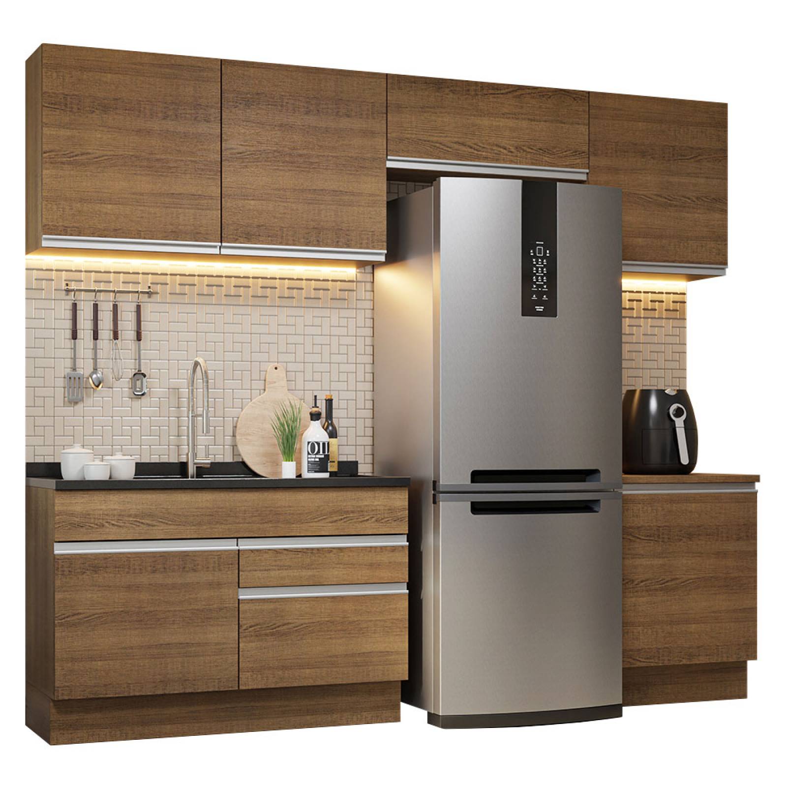 Mueble de Cocina Integral 260cm Glamy Madesa 05.