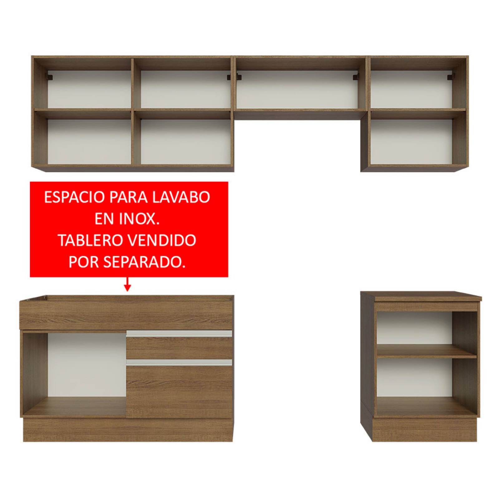 Mueble de Cocina Integral 260cm Glamy Madesa 05.