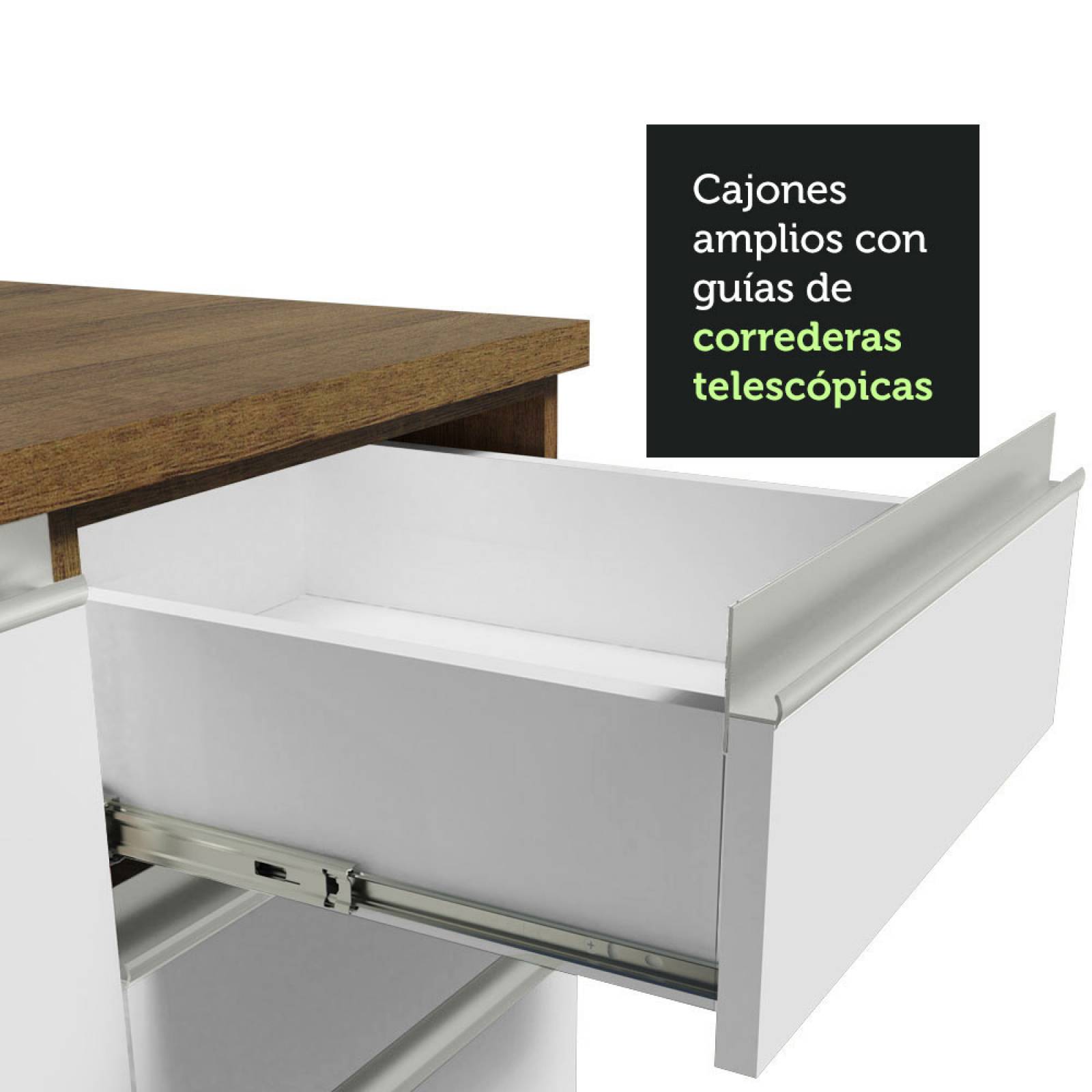 Mueble de Cocina Integral 260cm Glamy Madesa 05.