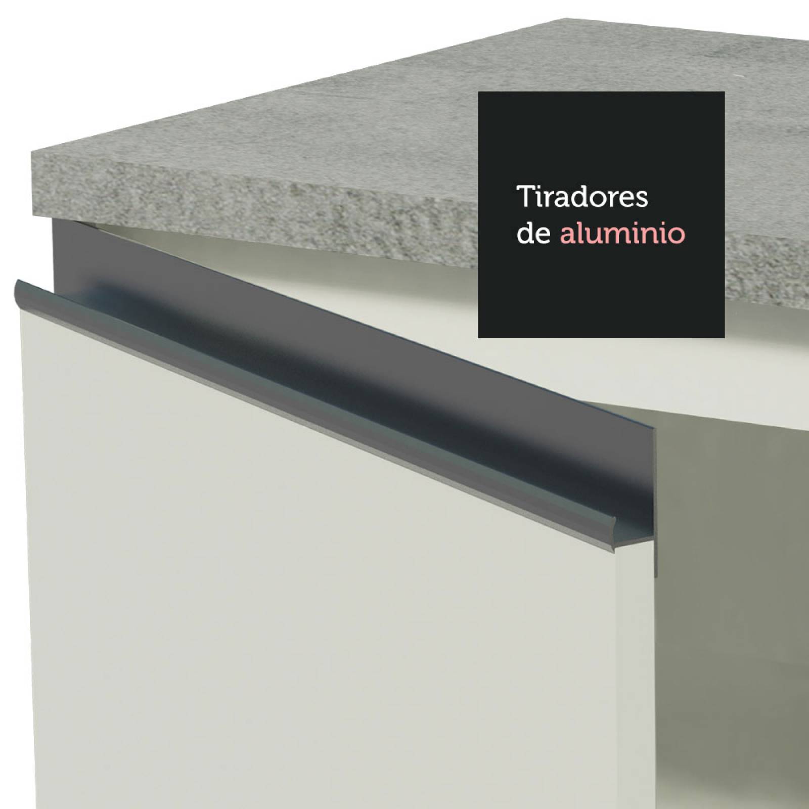 Mueble de Cocina Integral Glamy 240cm Madesa 07.