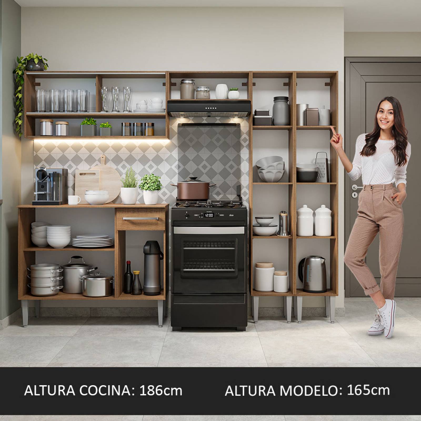 Mueble de Cocina Integral Madesa Emilly 229cm 04.