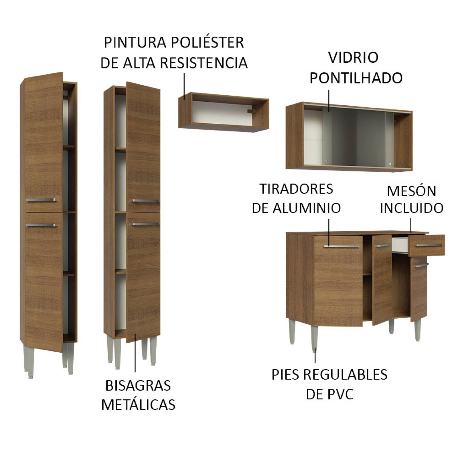 Mueble de Cocina Integral 229cm Emilly Madesa 05.