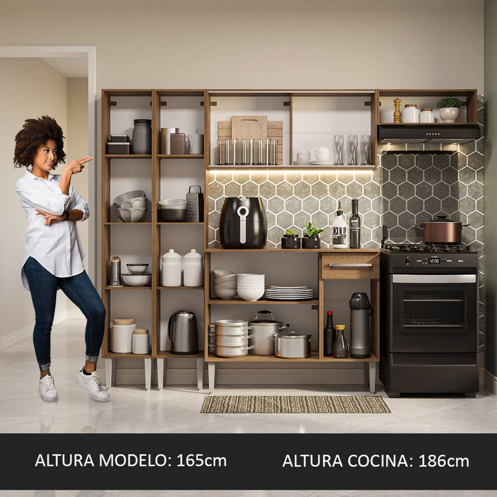 Mueble de Cocina Integral Madesa Emilly 229cm 09.