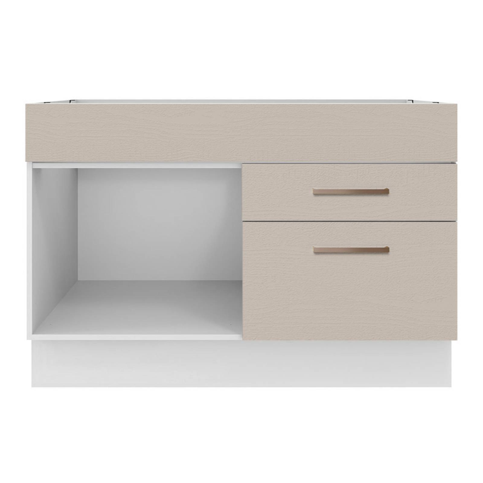 Mueble de Cocina Para Fregadero Agata Madesa 1 Puerta 2 Cajones Crema/Blanco.