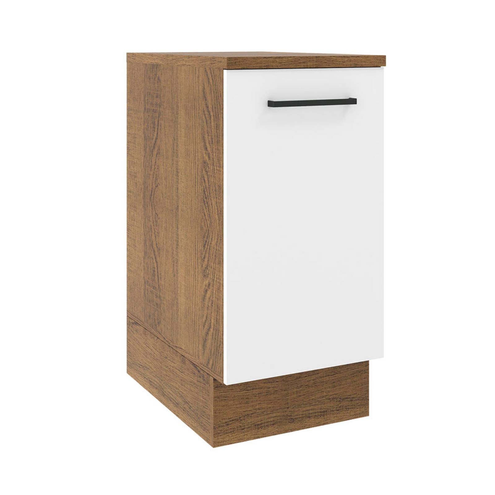 Mueble de Cocina Madesa Agata 40 cm 1 Puerta Blanco/Marrón