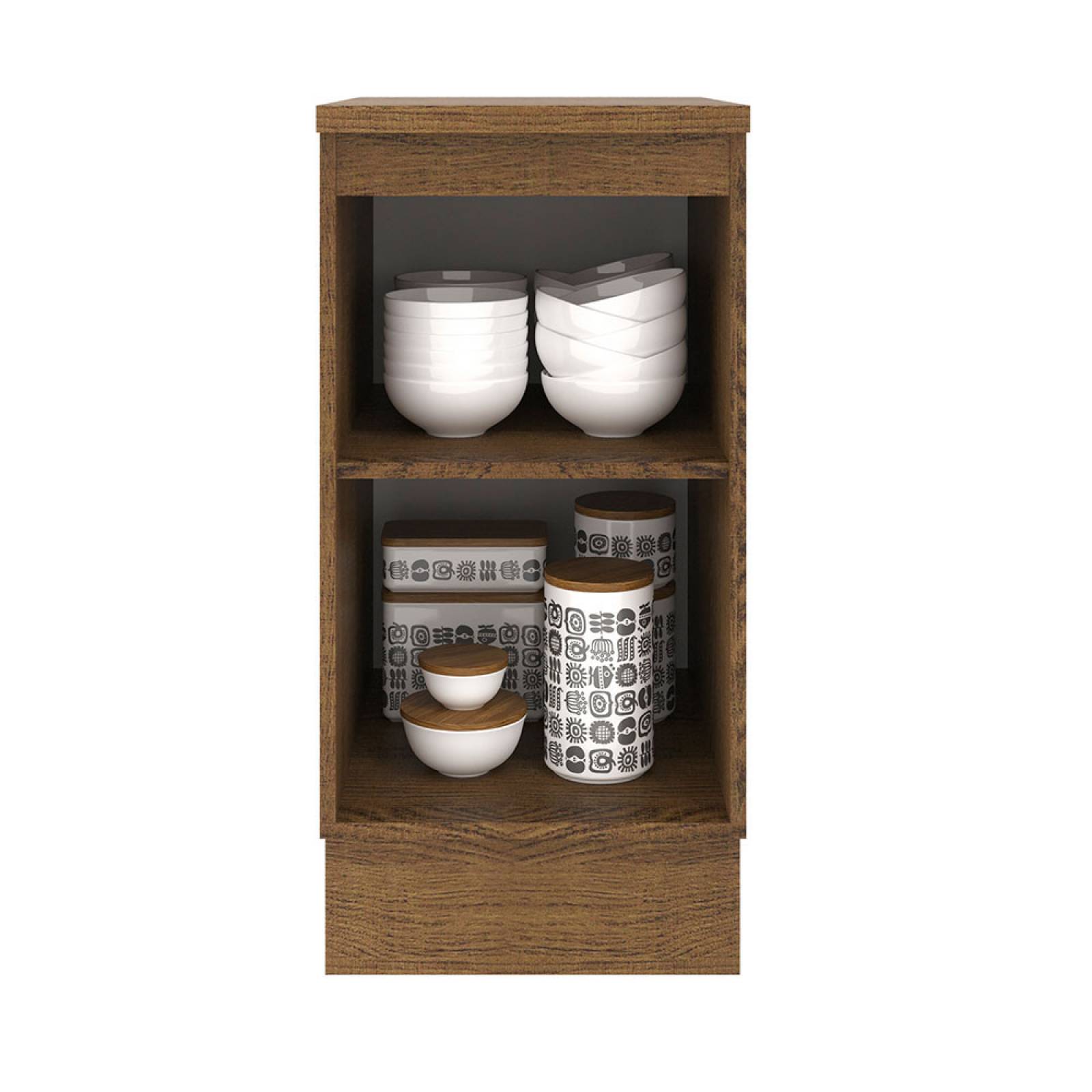 Mueble de Cocina Madesa Agata 40 cm 1 Puerta Blanco/Marrón
