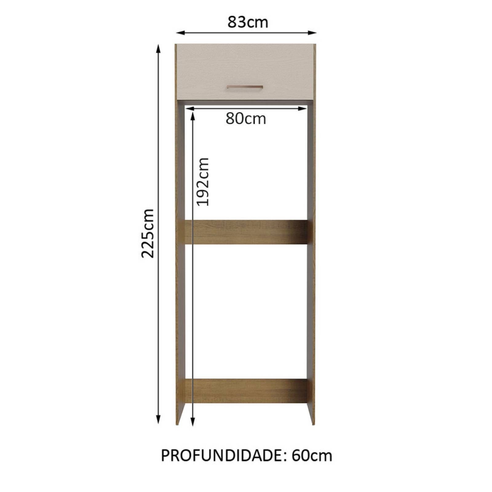 Mueble de Cocina Puerta-Refrigerador 1 Puerta BasculanteAgata Madesa