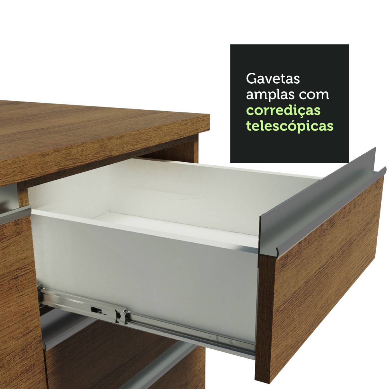 Cocina Integral Esquinera 469cm Glamy Madesa 01.