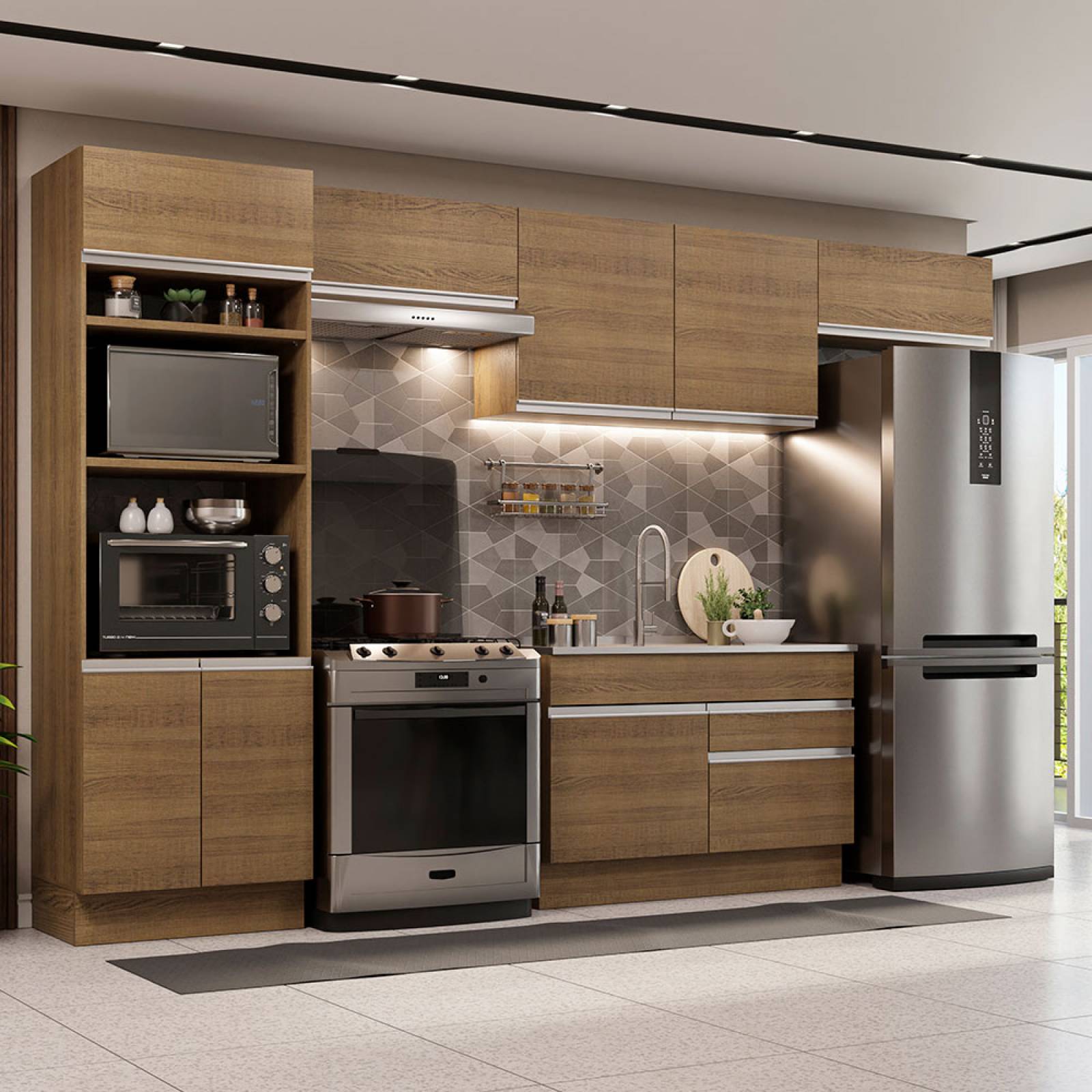 Cocina Integral 350cm Glamy Madesa 01.