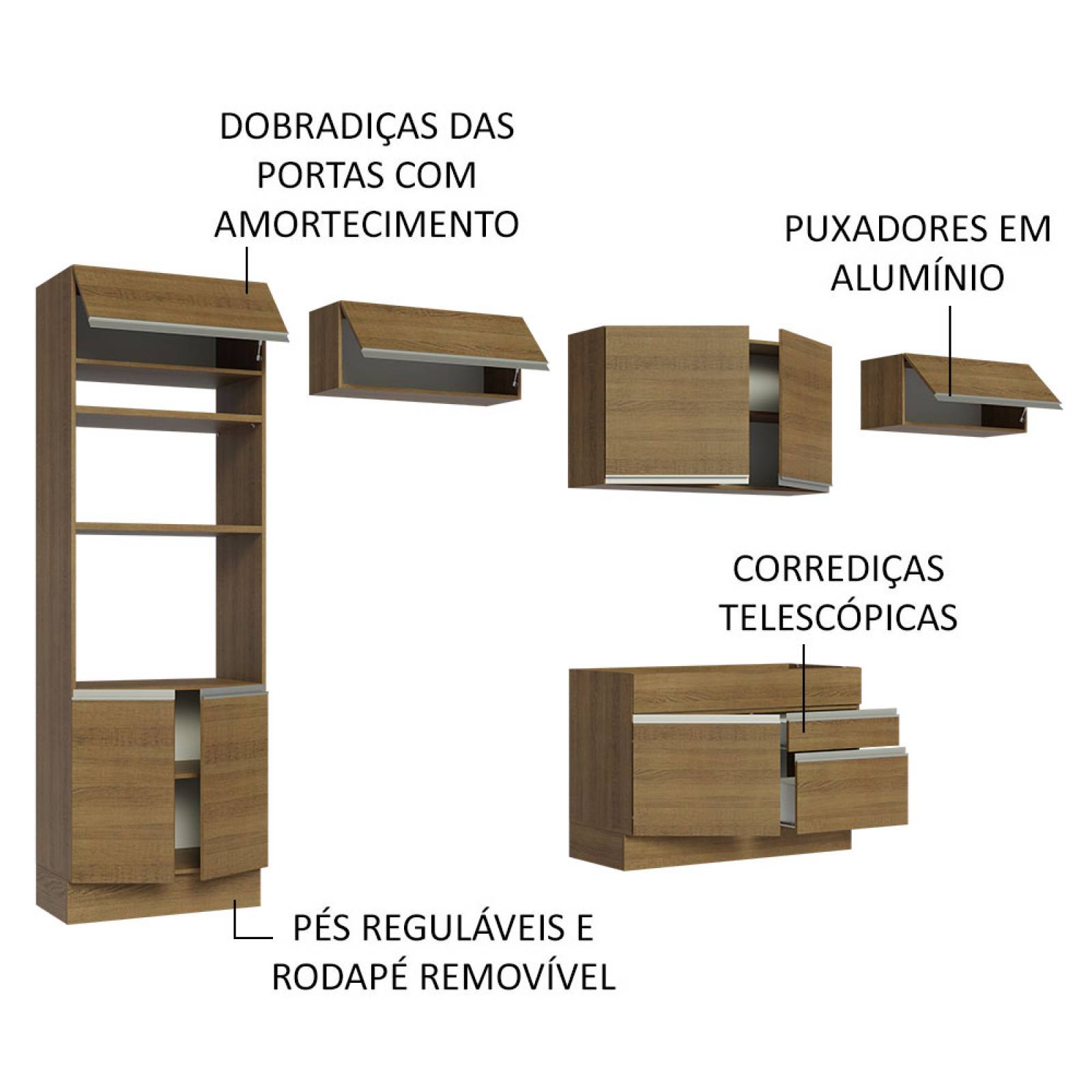Cocina Integral 350cm Glamy Madesa 01.