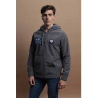 Sudadera polar para hombre, bordada con manga larga, bolsas frontales –  Goga & Co