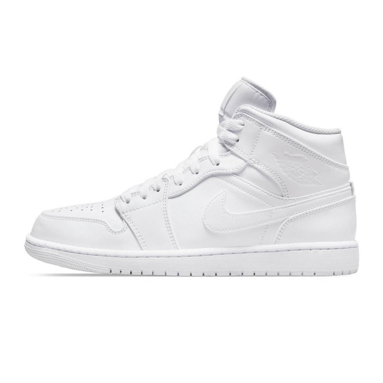 Tenis Air Jordan 1 Mid Triple White 554724136 