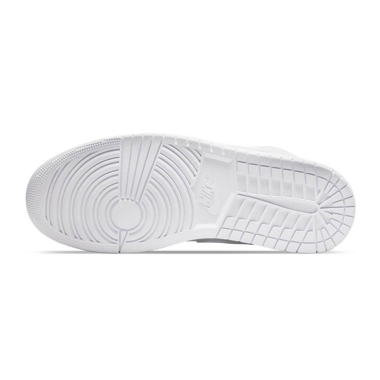 Tenis Air Jordan 1 Mid Triple White 554724136 