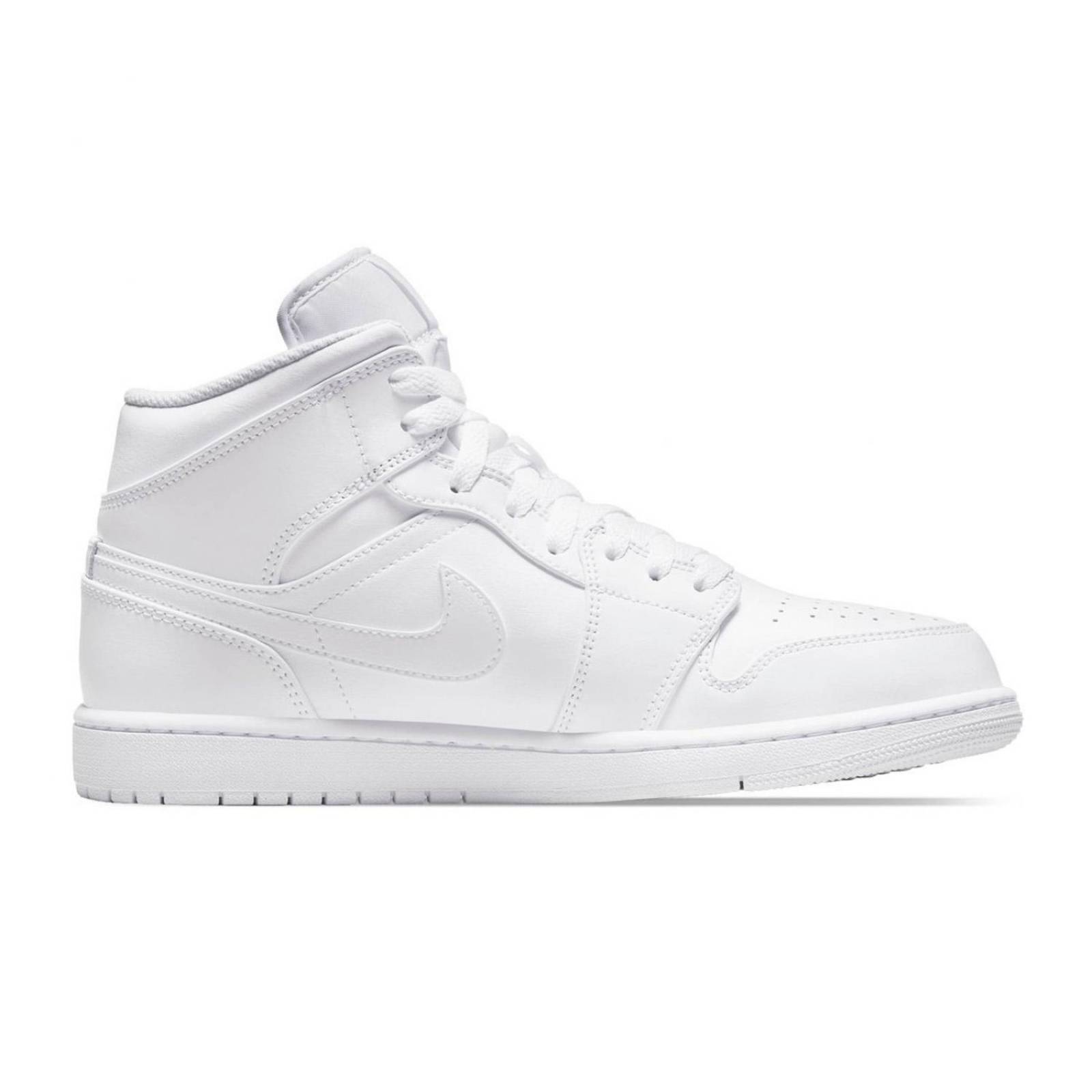 Tenis Air Jordan 1 Mid Triple White 554724136 