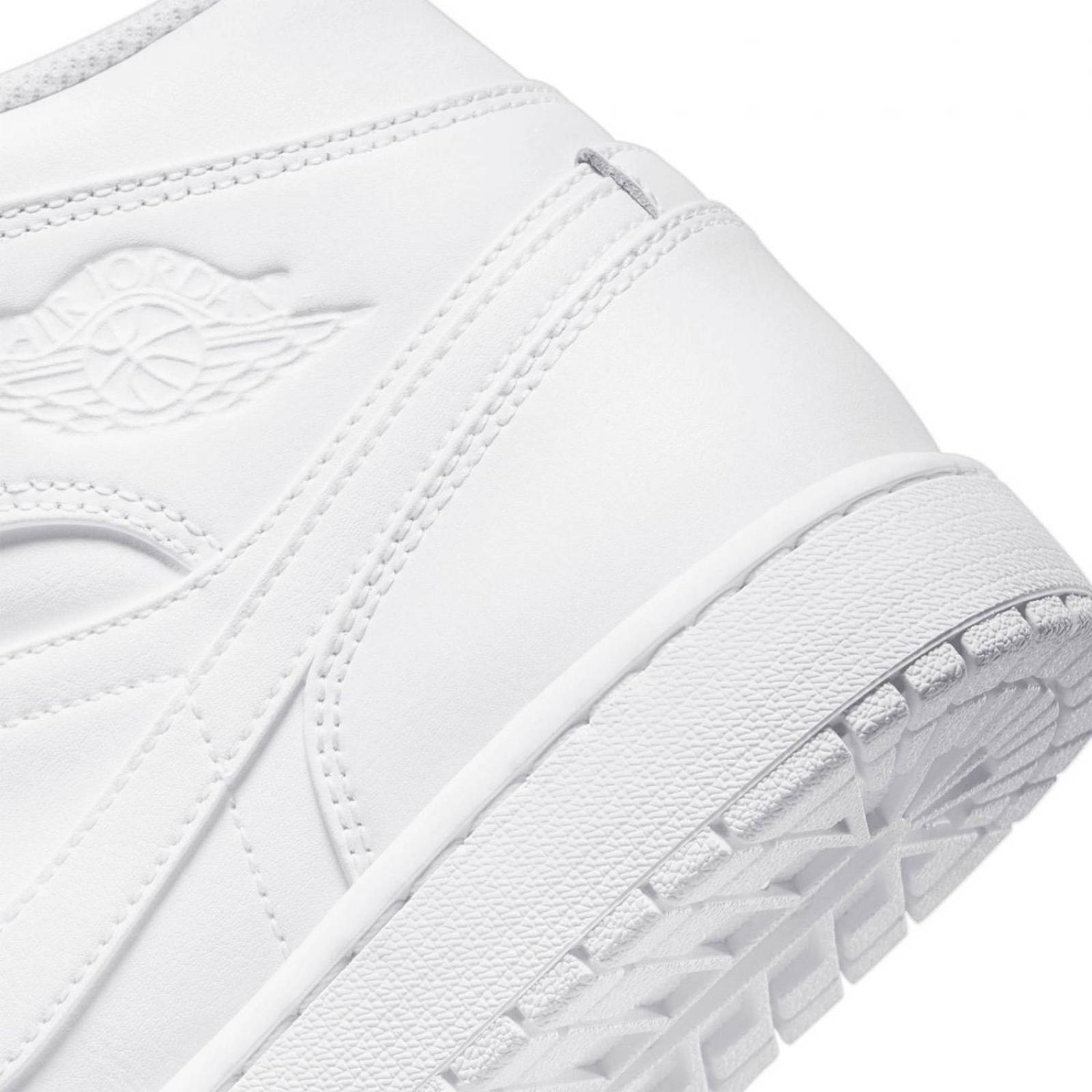 Tenis Air Jordan 1 Mid Triple White 554724136 