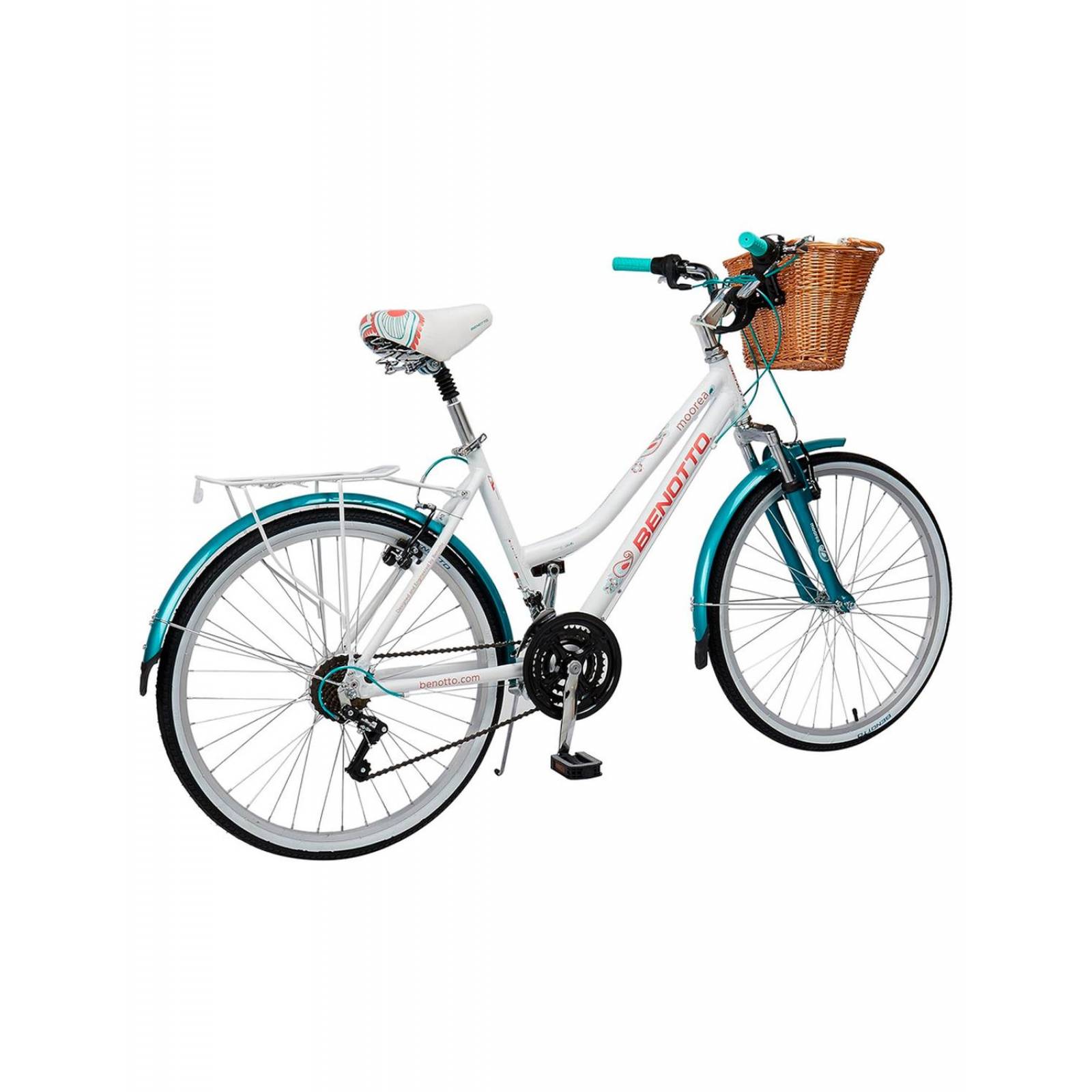Bicicleta Benotto City Moorea R24 21V Sunrace Frenos V Aqua OR2421UNBL 