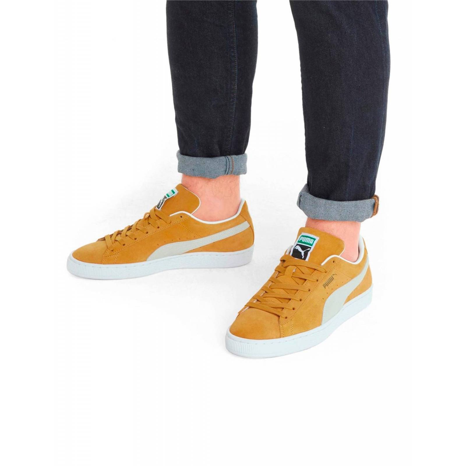 Tenis Puma Suede Classic Xxi Trainers Hombre Amarillo 37491505