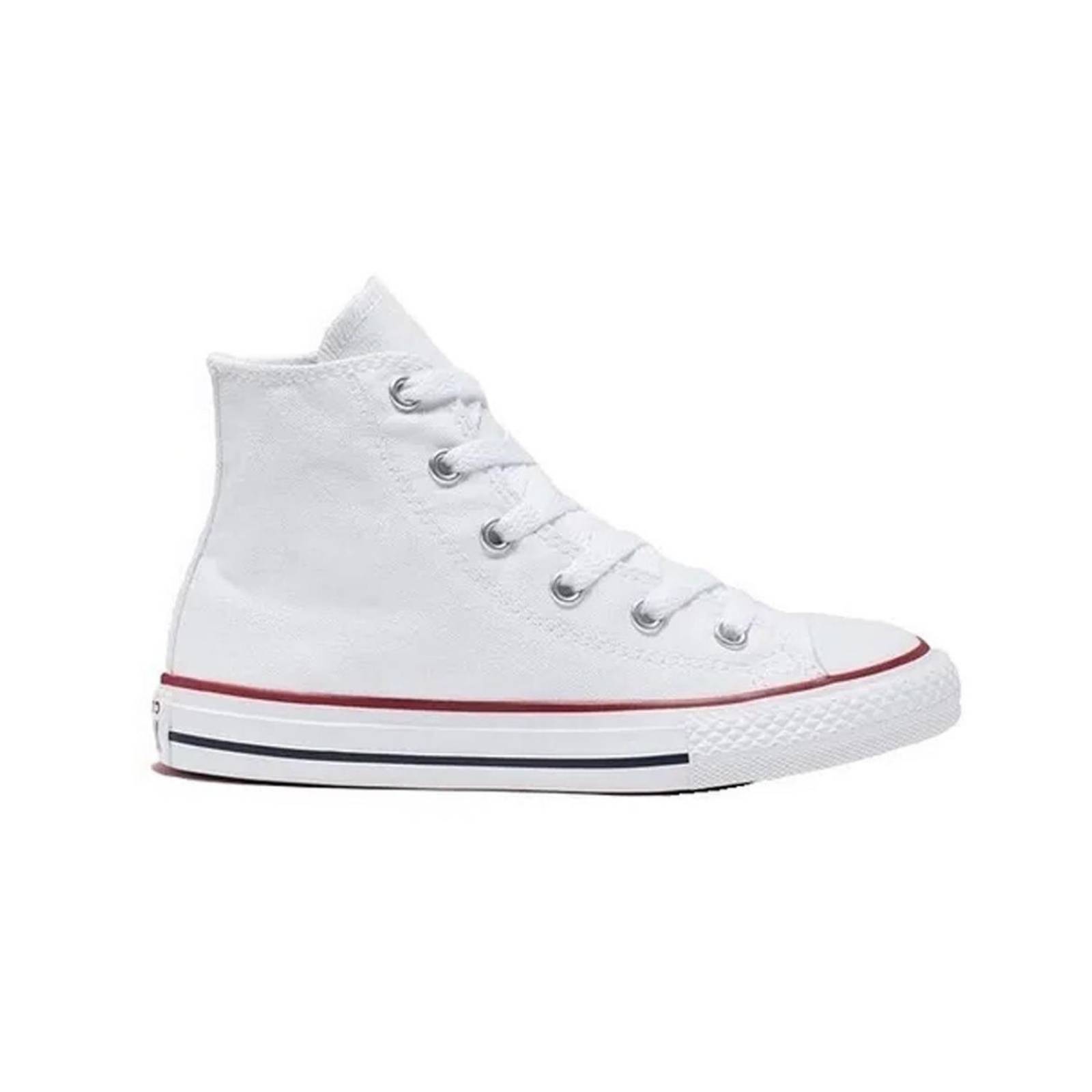 Tenis Converse Chuck Taylor Clásico Blancos en Bota de Lona Niño 3J253 