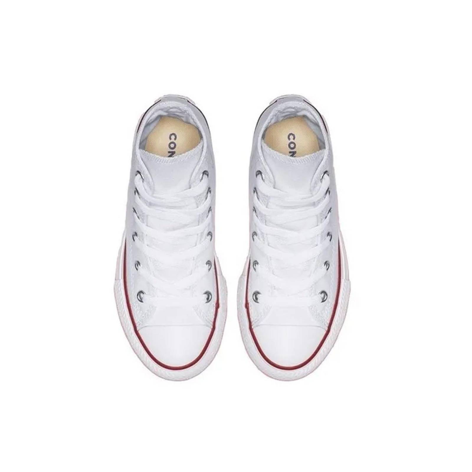 Tenis Converse Chuck Taylor Clásico Blancos en Bota de Lona Niño 3J253 